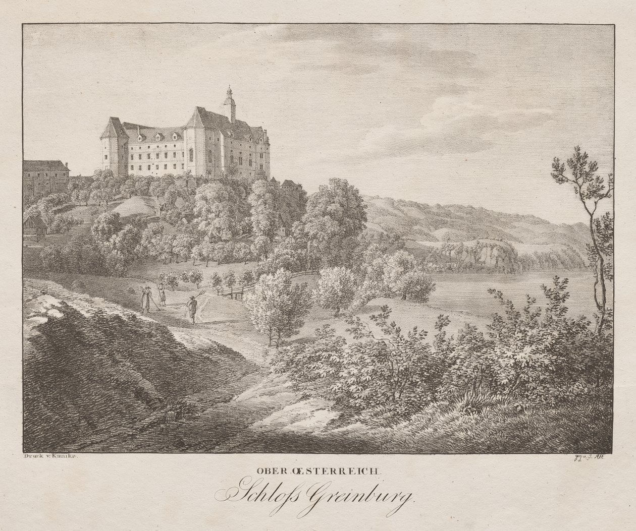 Ober-Oesterreich, Schloss Greinburg autorstwa Jakob Alt