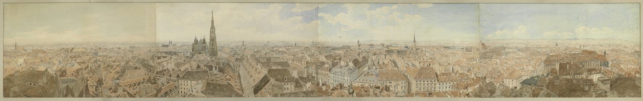 Panorama Wiednia z kopuły kościoła św. Piotra autorstwa Jakob Alt