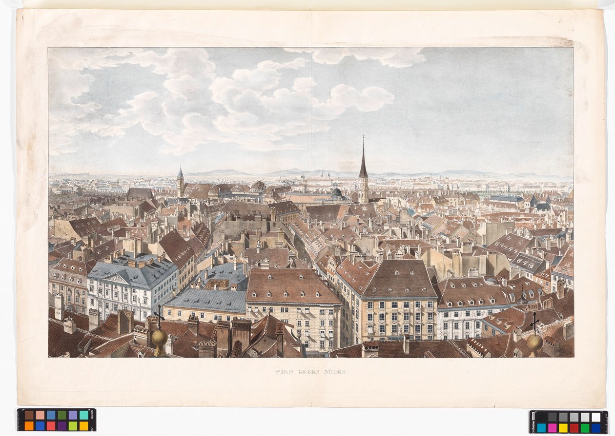 Panorama Wiednia w kierunku południowym, widziana z kościoła św. Piotra autorstwa Jakob Alt