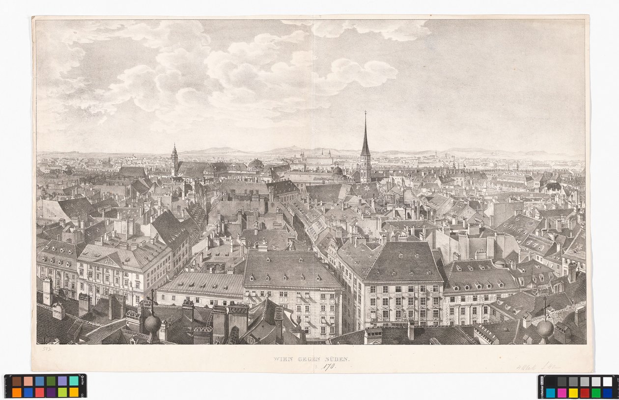 Panorama Wiednia ku południu, z kościoła św. Piotra autorstwa Jakob Alt
