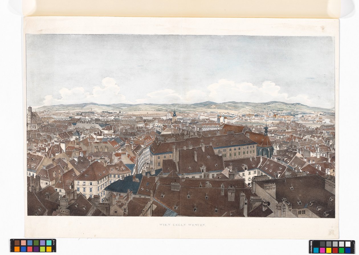 Panorama Wiednia w kierunku zachodnim, widziana z kościoła św. Piotra autorstwa Jakob Alt