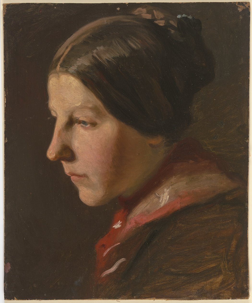 Portret głowy wiejskiej dziewczyny autorstwa Jakob Becker