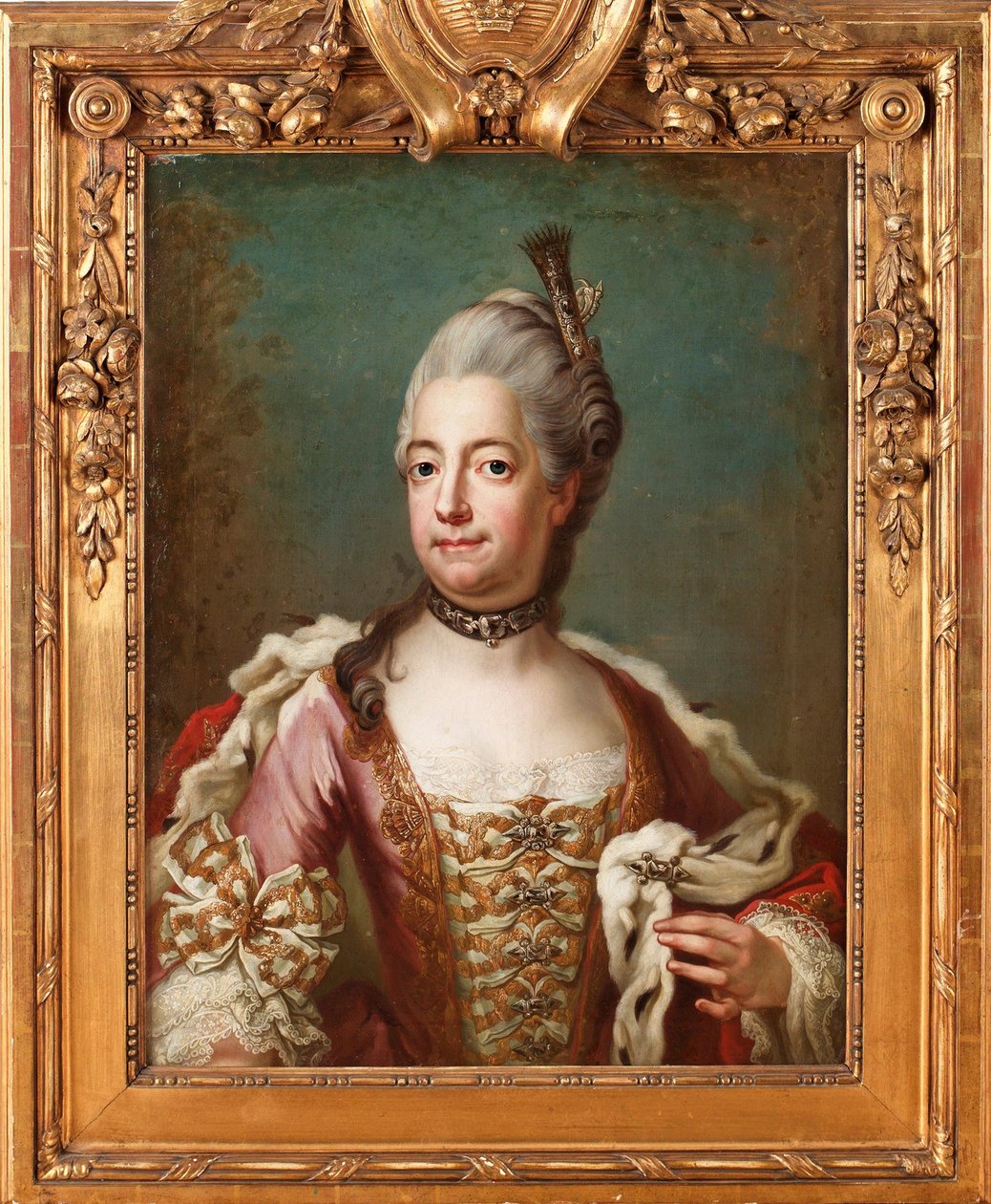 Louise Ulrique (Louise-Ulrique) z Prus (1720-1782), Królowa Szwecji - Obraz Jakoba Bjoerka (1726-1793), olej na płótnie, 73x55 cm - Louisa Ulrika z Prus, Olej na płótnie autorstwa Jakoba Bjoerka - Kolekcja prywatna autorstwa Jakob Björk