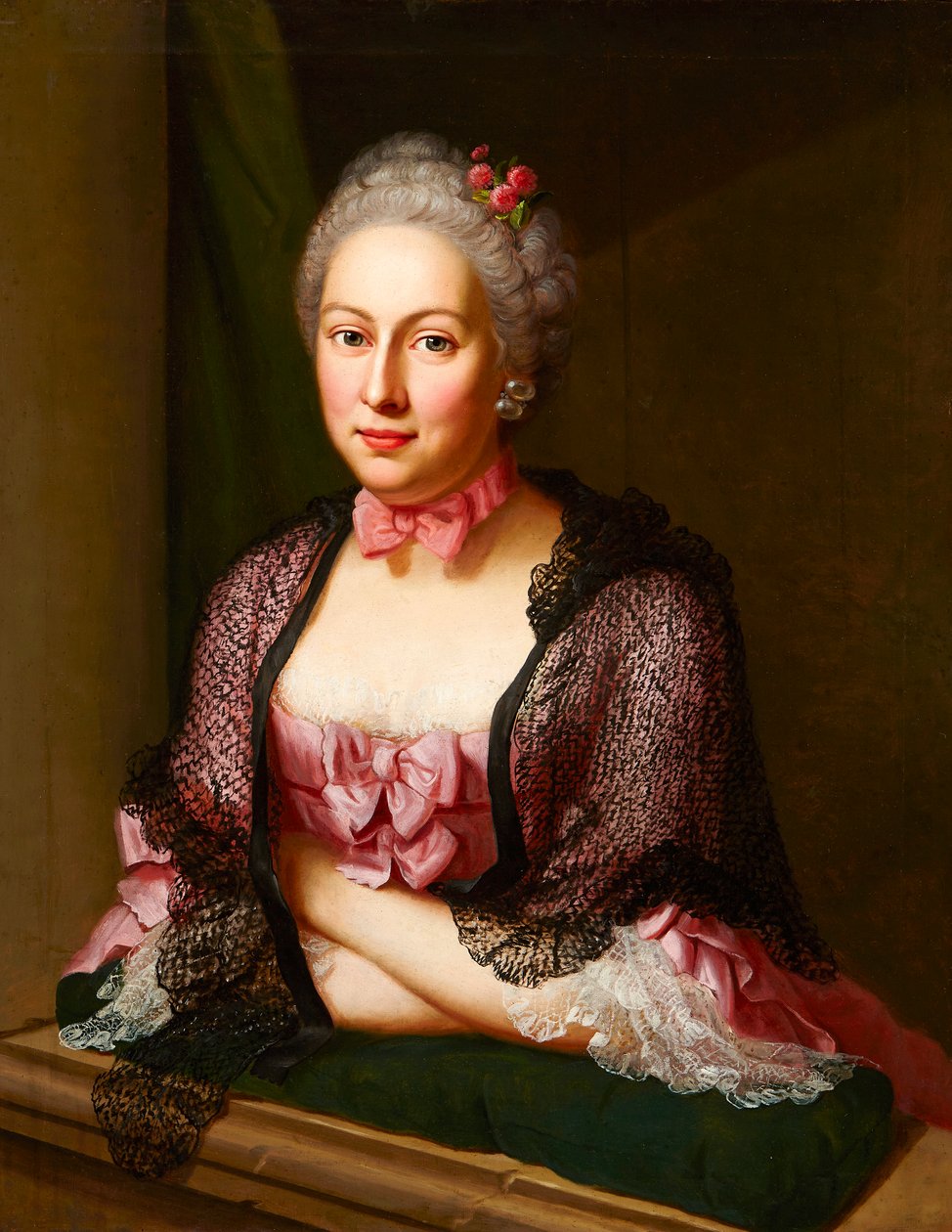 Emanuel Handmann, Portret Elisabeth Tscharner, 1763 r. autorstwa Jakob Emanuel Handmann