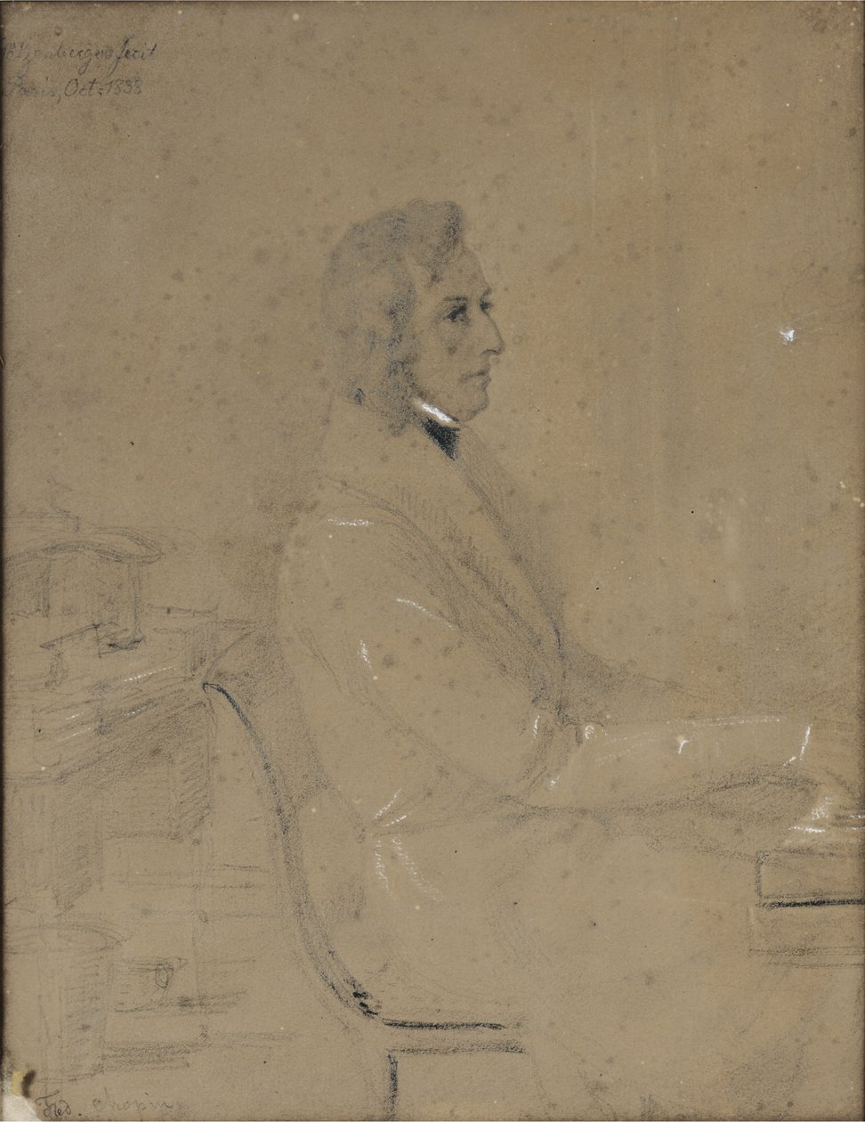 Fryderyk Chopin przy fortepianie autorstwa Jakob Götzenberger