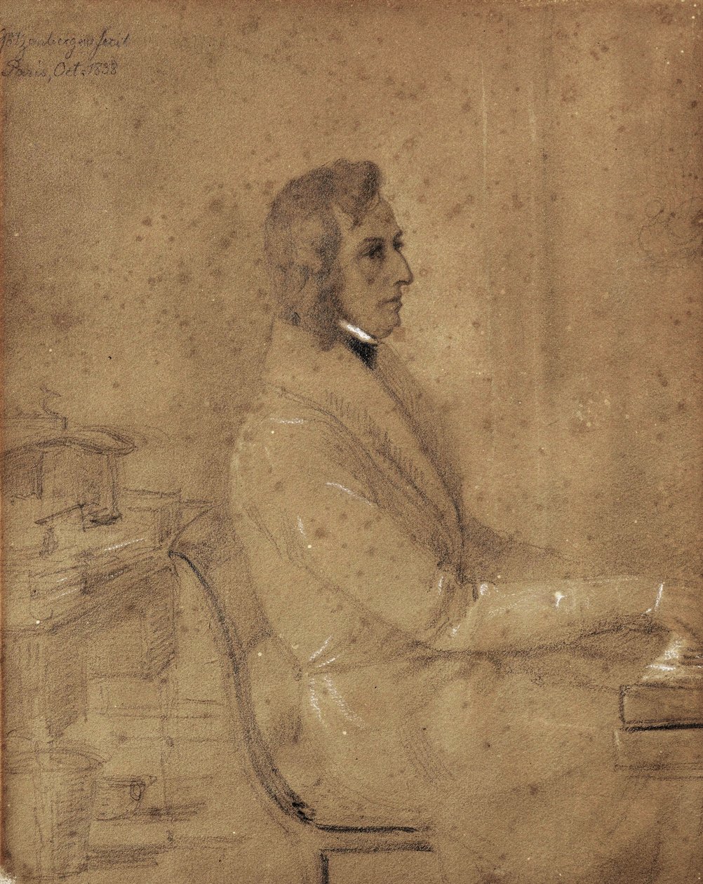 Fryderyk Chopin przy fortepianie autorstwa Jakob Götzenberger