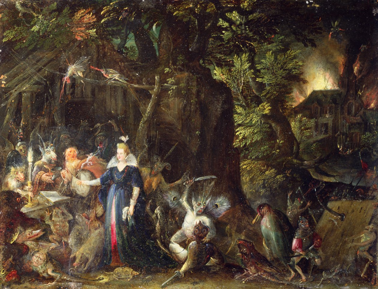 Kuszenie św. Antoniego autorstwa Jakob Isaaksz Swanenburgh