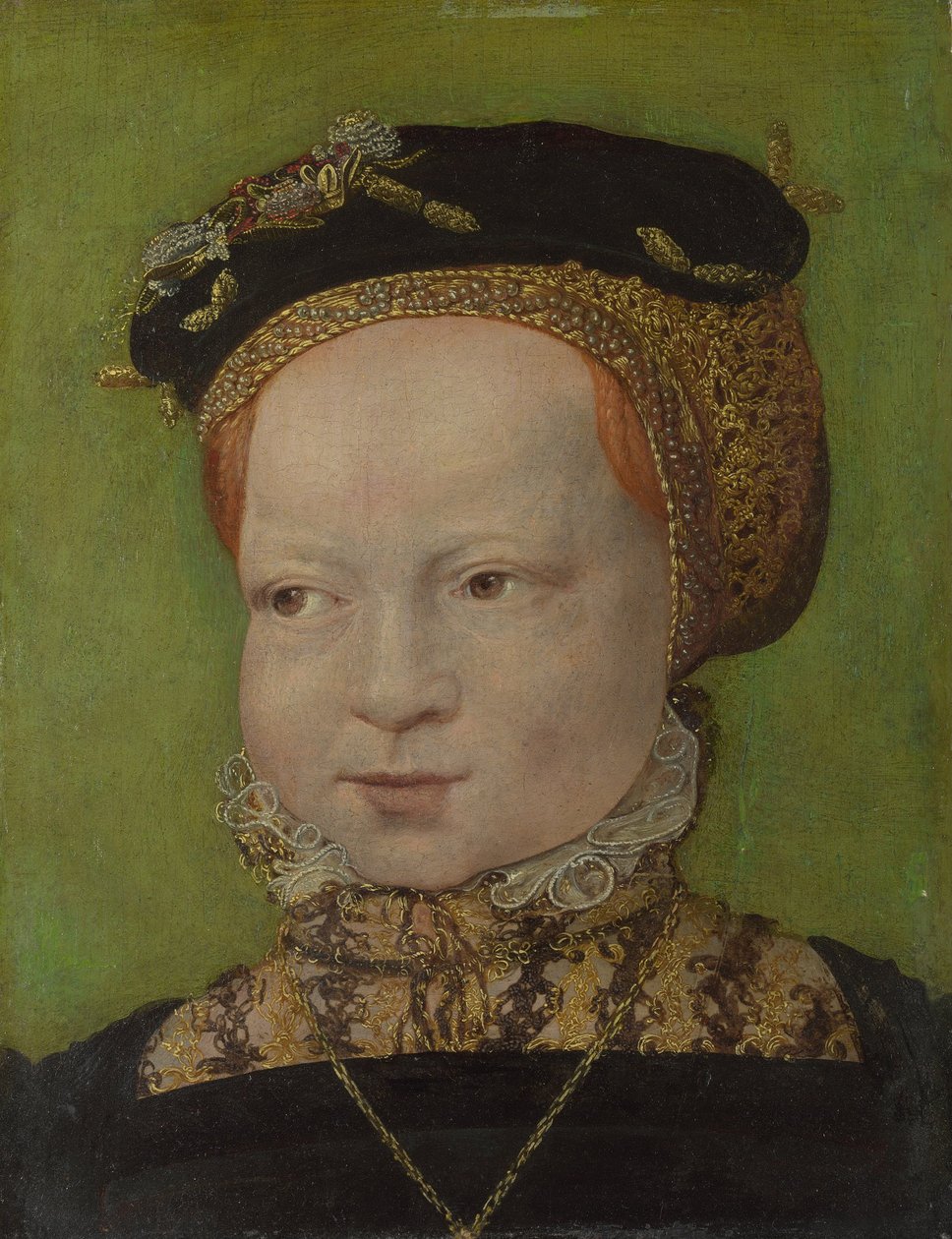Portret dziewczynki, ok. 1545 autorstwa Jakob Seisenegger
