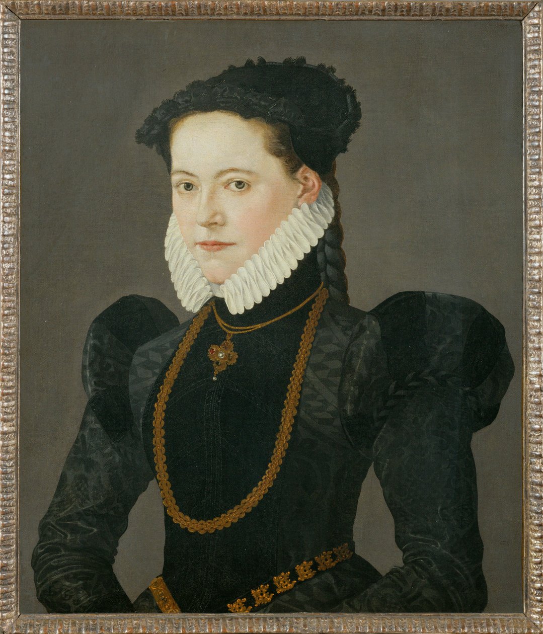Portret córki hrabiego Fryderyka z Oettingen ... (obraz na płótnie) autorstwa Jakob Seisenegger