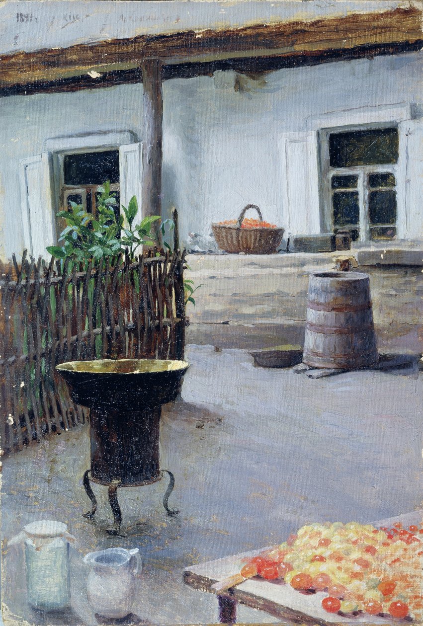 Gotowanie dżemu, 1892 autorstwa Jakov Jakovlevich Kalinichenko