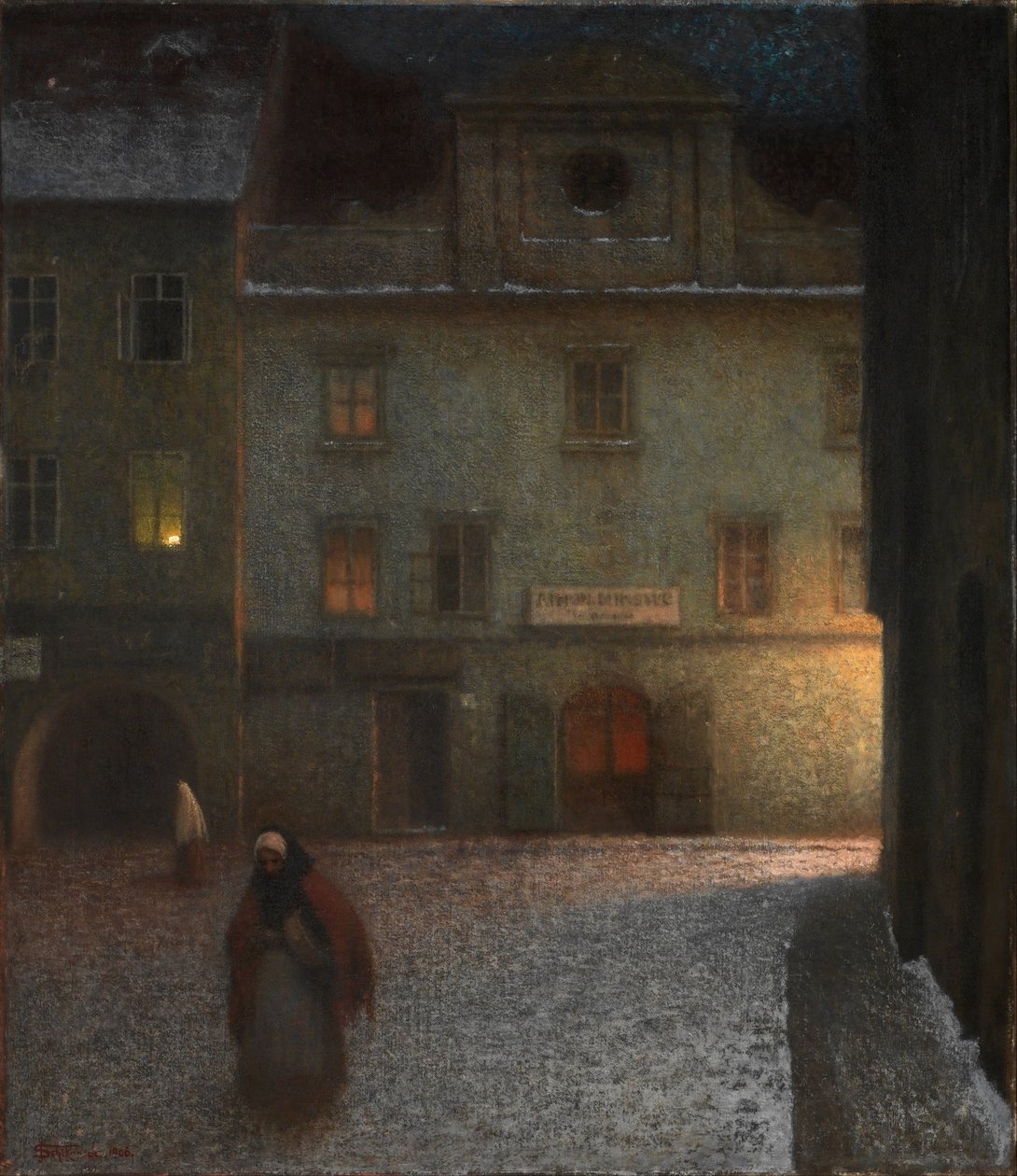 Wieczorna Ulica autorstwa Jakub Schikaneder