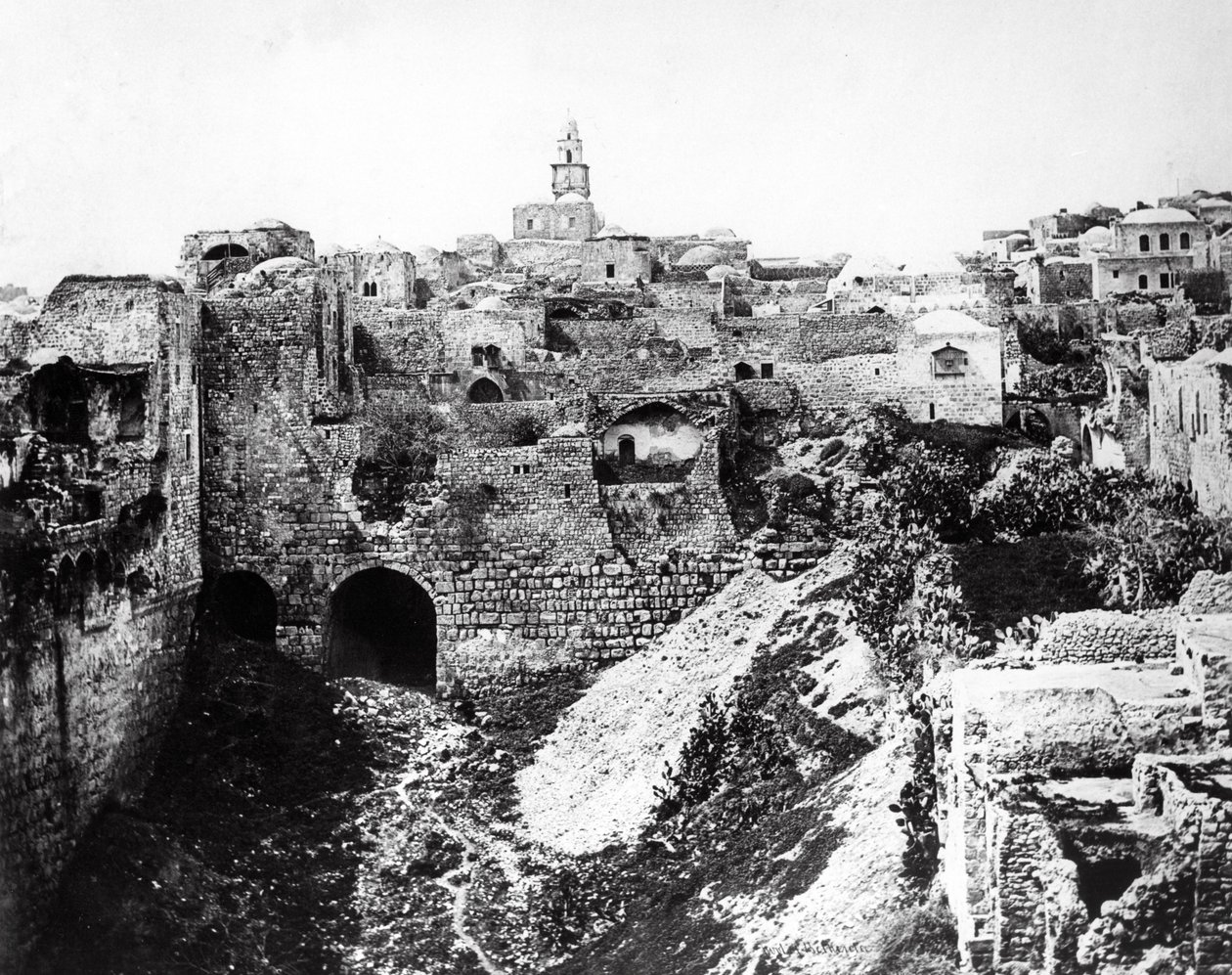 Basen Bethesdy, 1857 autorstwa Felice Beato