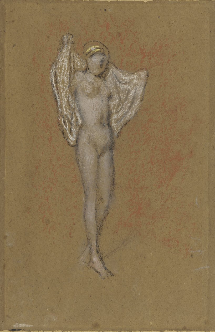 A Yellow Note, ok.187174 (kreda i pastel na brązowym papierze) autorstwa James Abbott McNeill Whistler