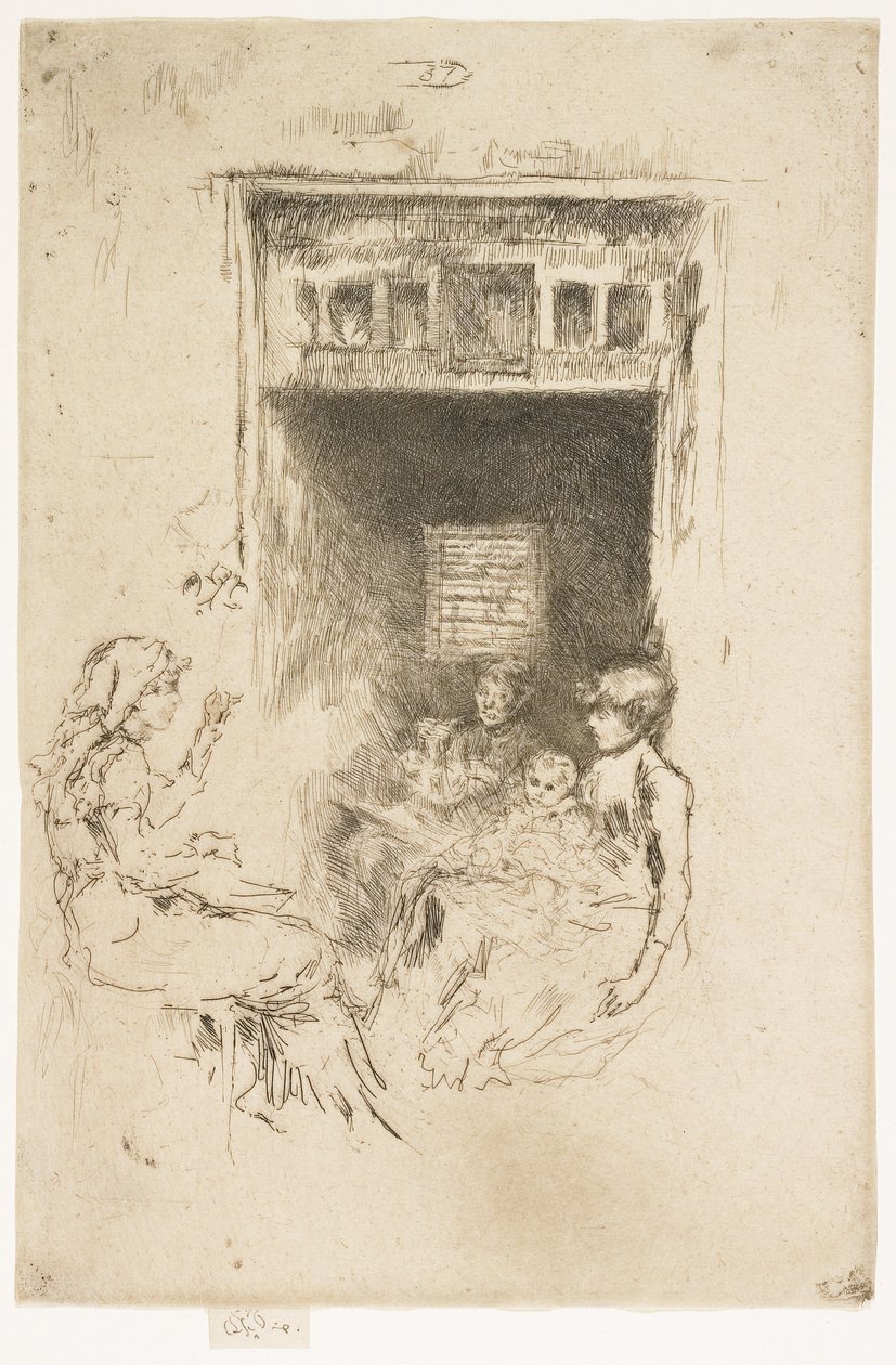 Nawlekacze paciorków, 1879-1880 autorstwa James Abbott McNeill Whistler