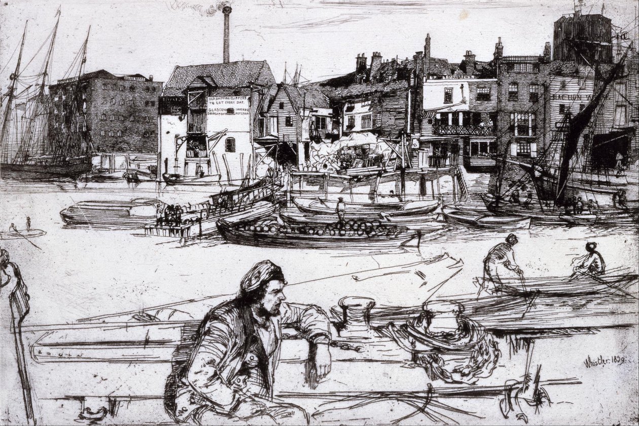 Nabrzeże Czarnego Lwa autorstwa James Abbott McNeill Whistler