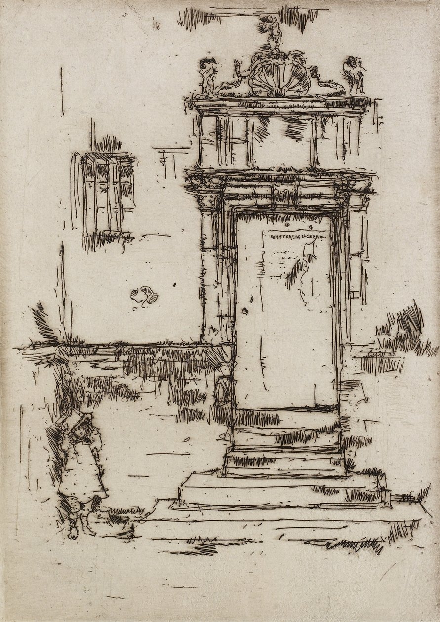 Wejście do kaplicy, Montresor, 1888 r. autorstwa James Abbott McNeill Whistler