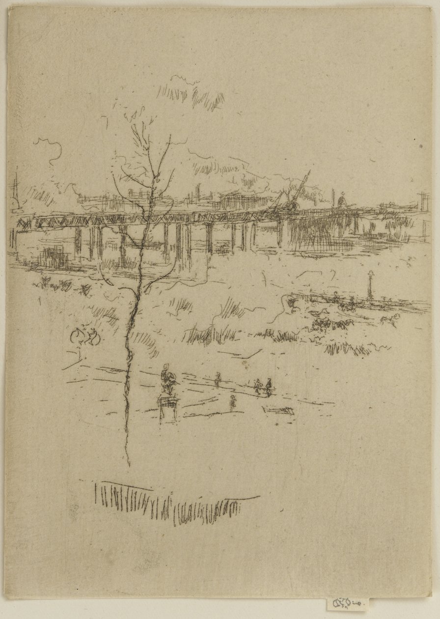 Charing Cross Railway Bridge, ok. 1887 (akwaforta na papierze) autorstwa James Abbott McNeill Whistler