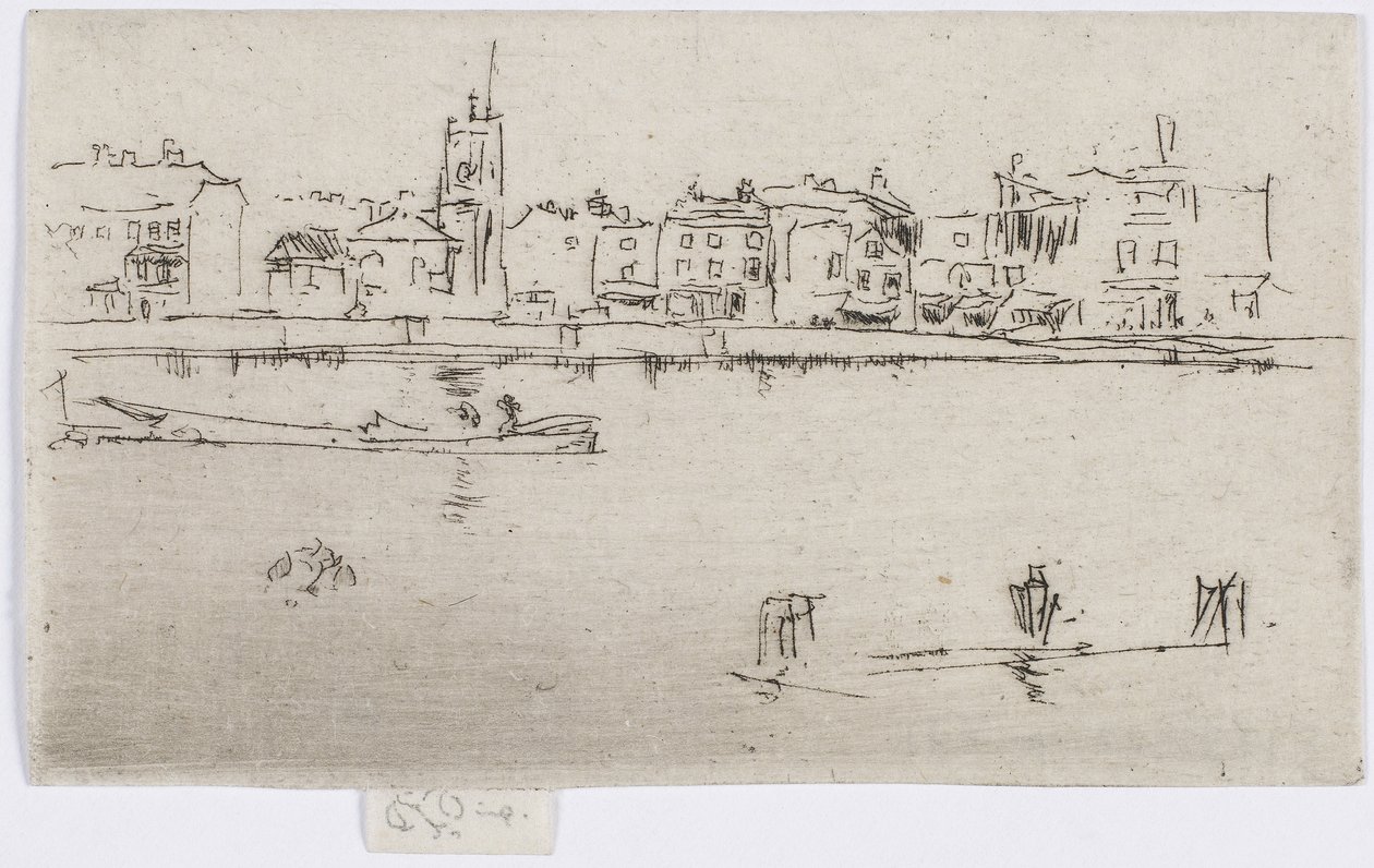 Chelsea (Memoriał) 1887 (akwaforta na papierze) autorstwa James Abbott McNeill Whistler