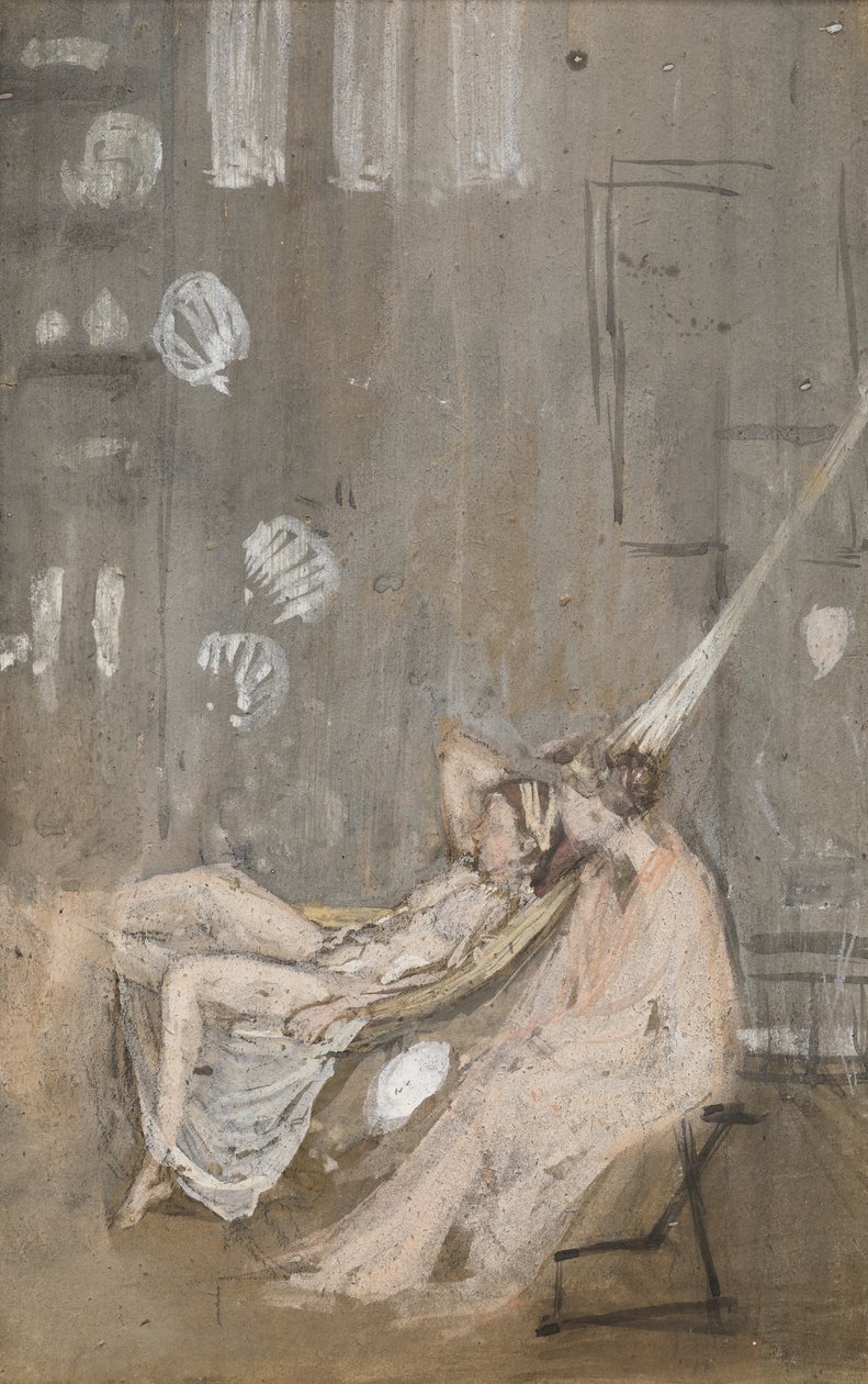 Studio-д, 1867-68 он (wc, гуашь, цаасан дээрх хар шохой)поли autorstwa James Abbott McNeill Whistler