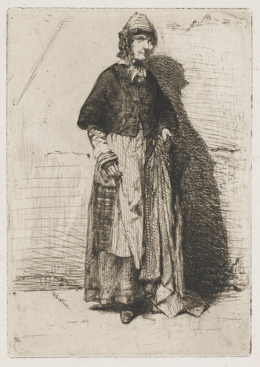 La Mere Gerard, 1858 (akwaforta na papierze) autorstwa James Abbott McNeill Whistler