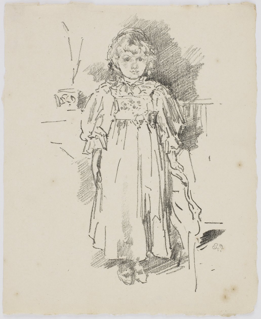 Mała Evelyn, 1896 (lit na papierze) autorstwa James Abbott McNeill Whistler