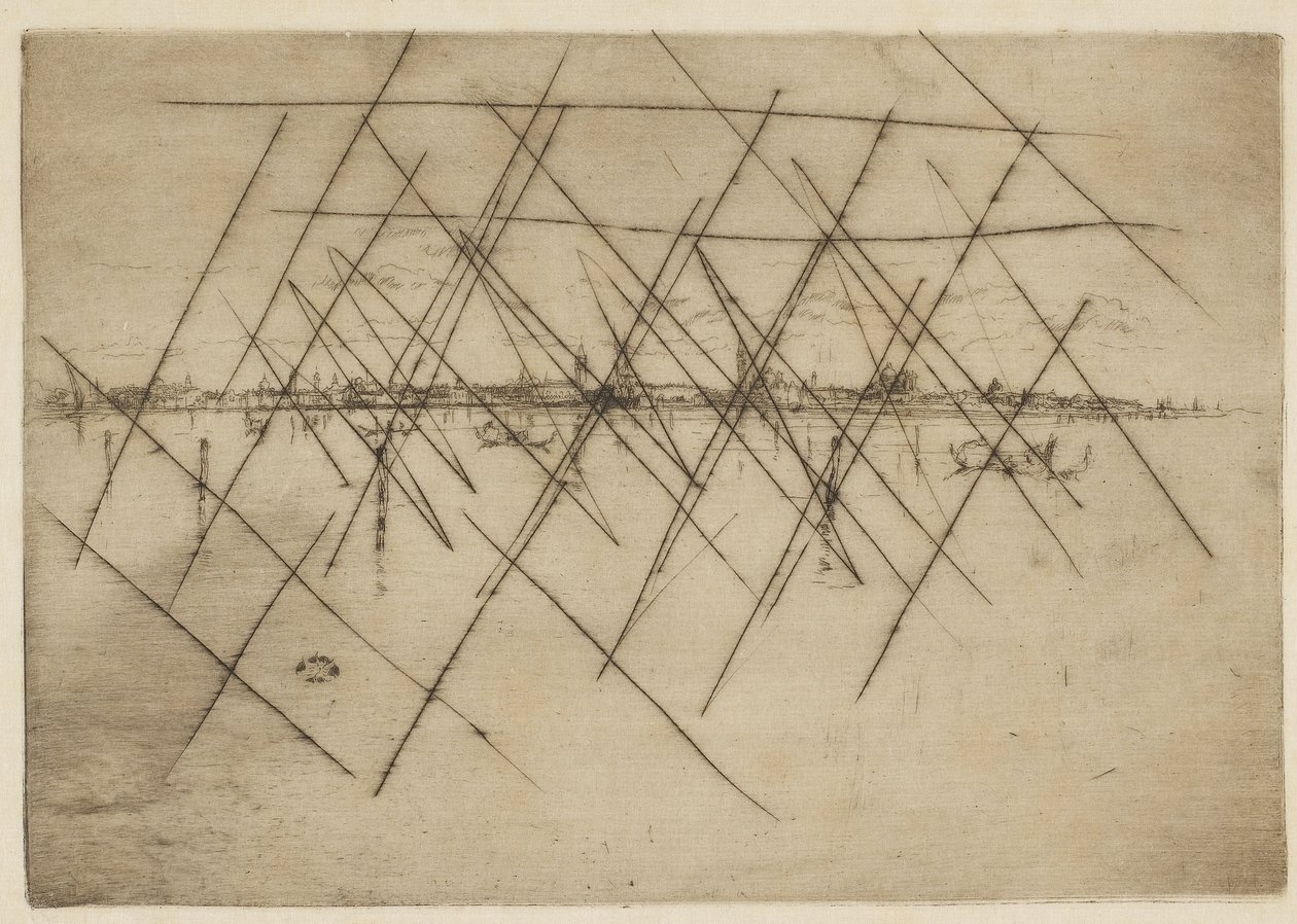Mała Wenecja, 1879-80 (akwaforta na papierze) autorstwa James Abbott McNeill Whistler