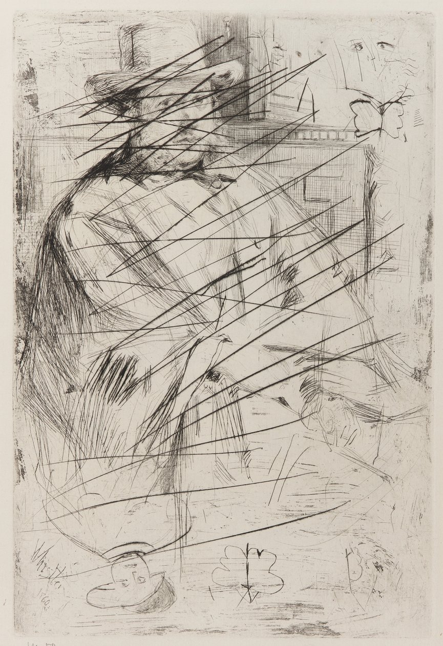 Pan Mann, 1860 (sucha igła na papierze) autorstwa James Abbott McNeill Whistler