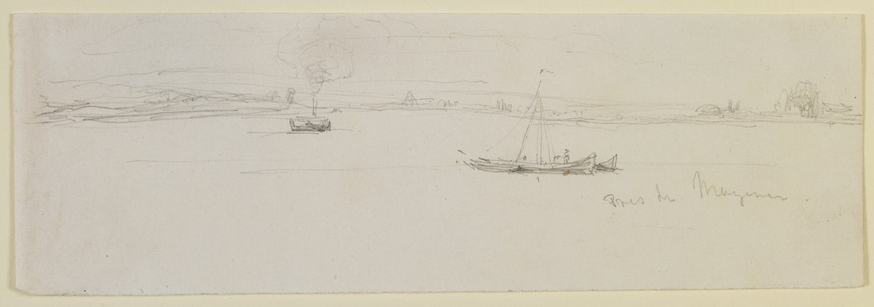 Near Mayence, 1858 (ołówek na białym papierze) autorstwa James Abbott McNeill Whistler