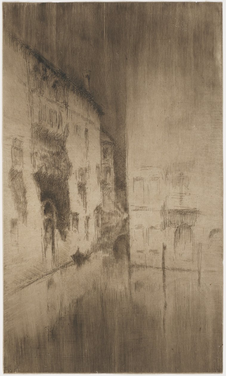 Nokturn: Pałace, 1879-80 (akwaforta i sucha igła na papierze) autorstwa James Abbott McNeill Whistler