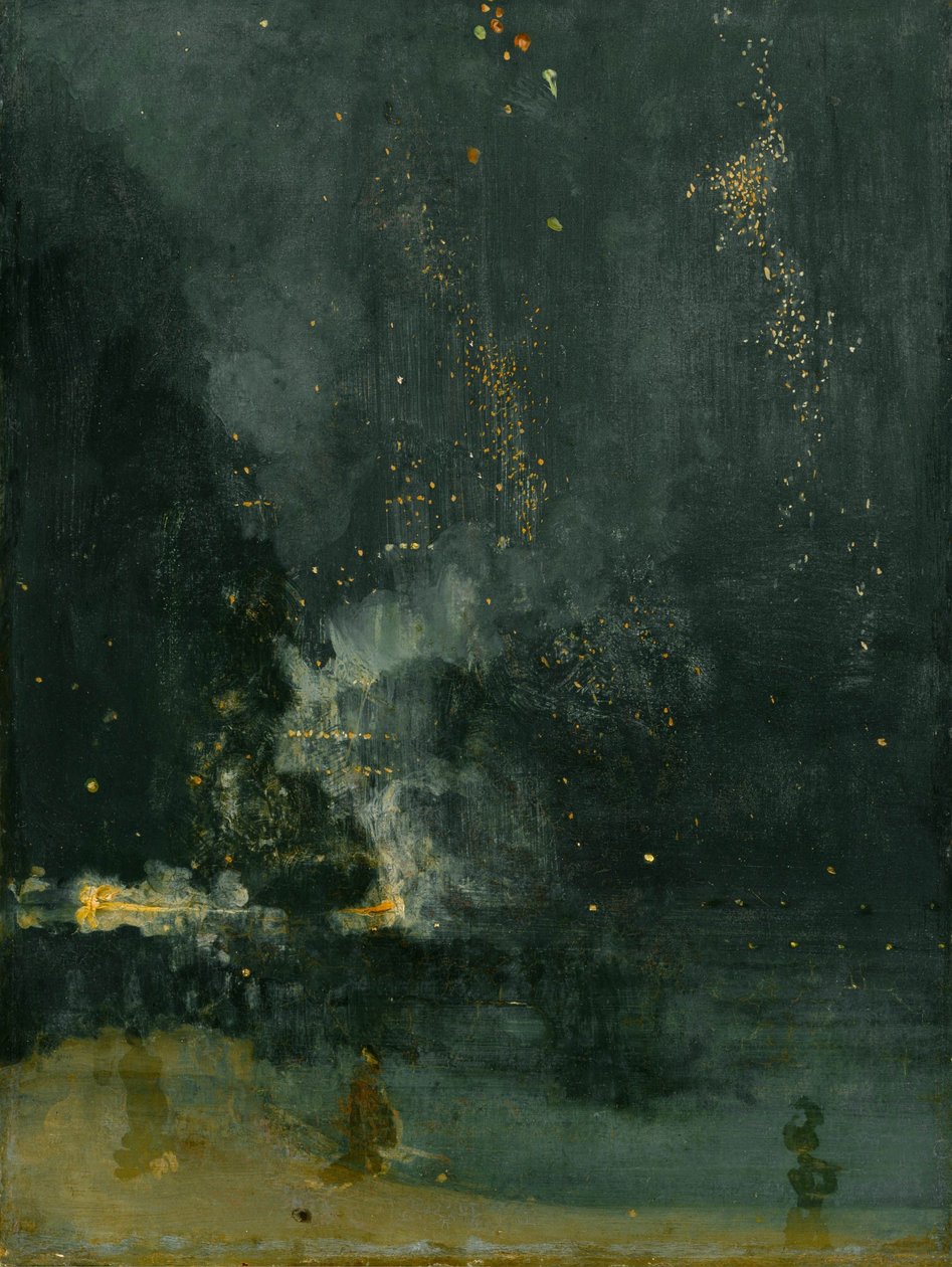 Nocturne w czerni i złocie: spadająca rakieta autorstwa James Abbott McNeill Whistler
