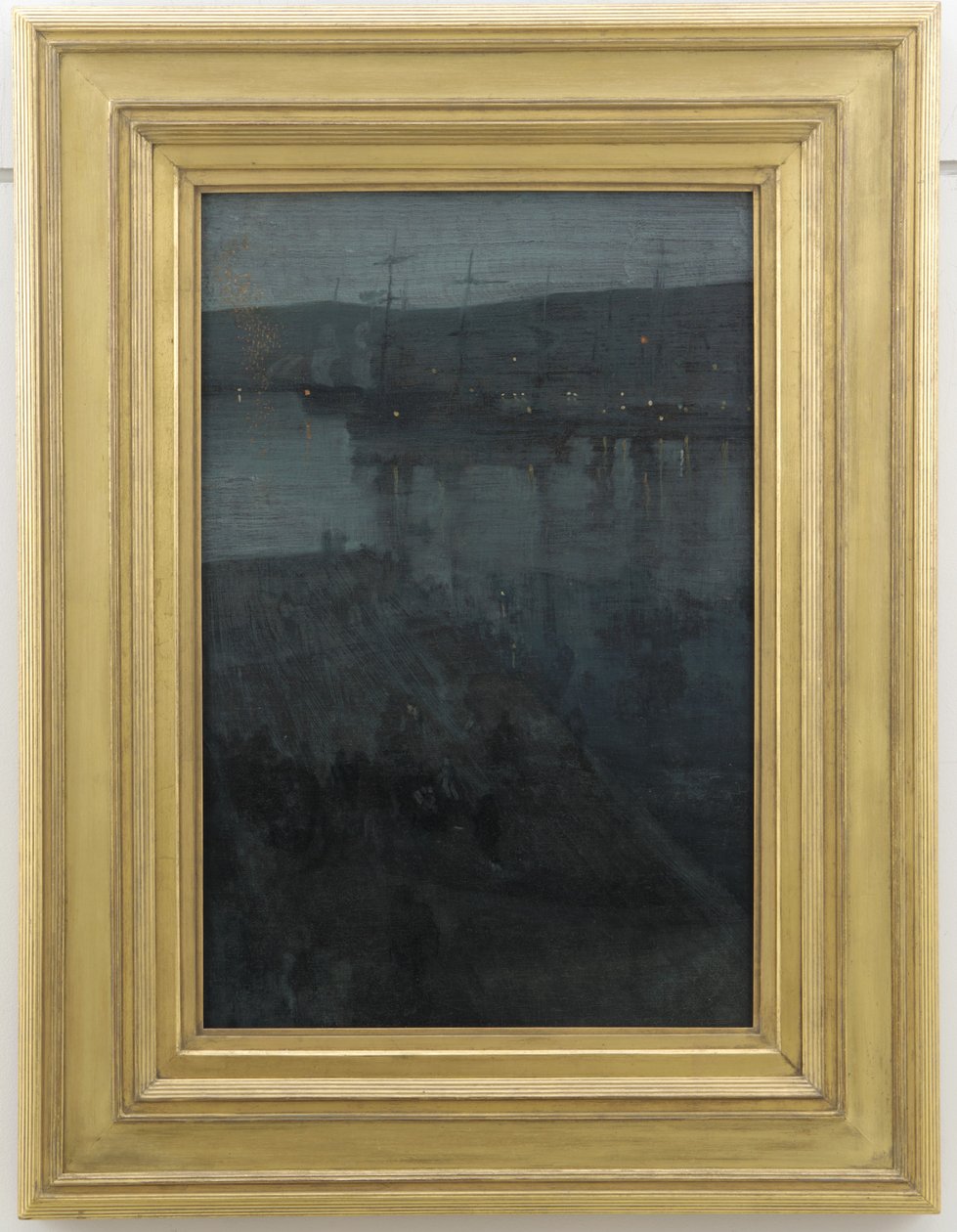 Nokturn w kolorze niebieskim i złotym: Valparaiso, ok.1874 autorstwa James Abbott McNeill Whistler