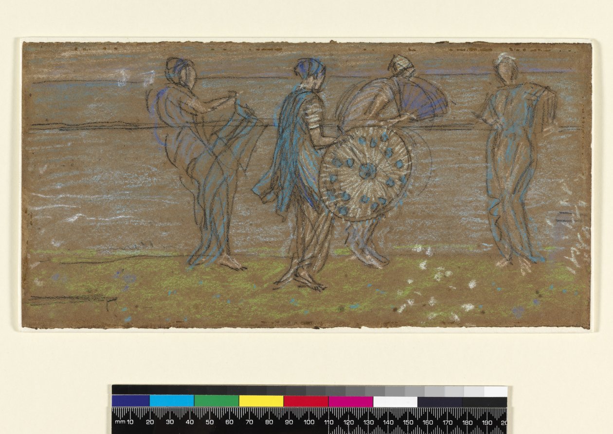 PD.187-1961 Morze, plaża i postacie (pastel na papierze) autorstwa James Abbott McNeill Whistler