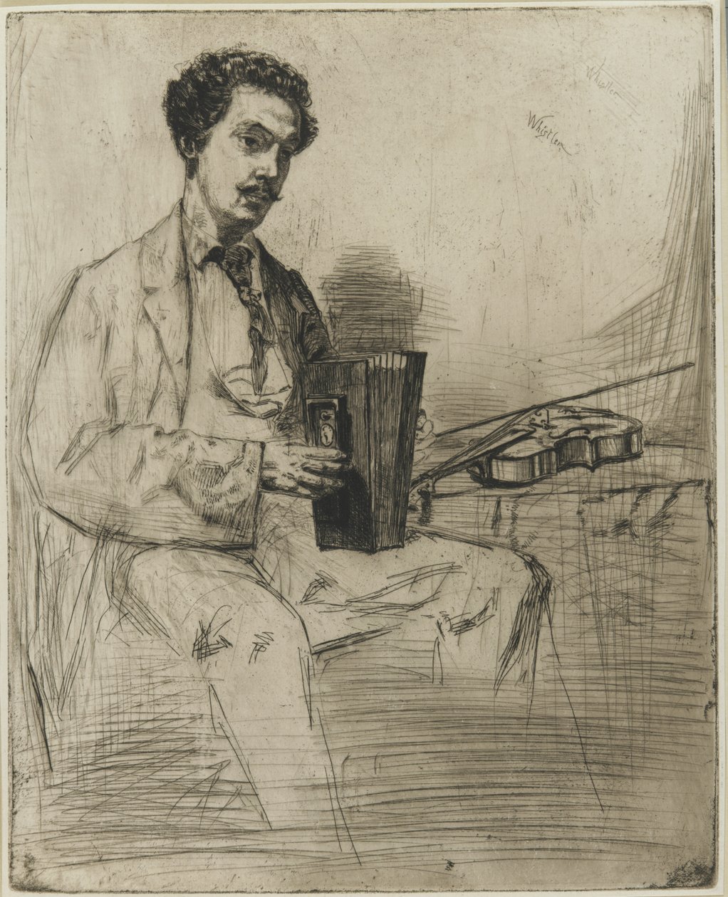 Ross Winans, ok. 1861 (akwaforta na papierze) autorstwa James Abbott McNeill Whistler
