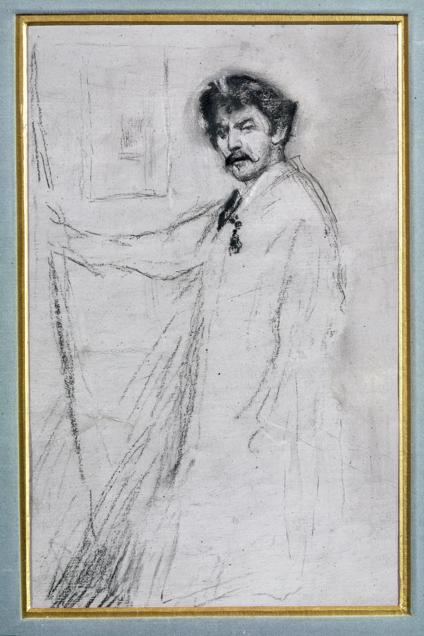 Autoportret (węgiel na papierze) autorstwa James Abbott McNeill Whistler