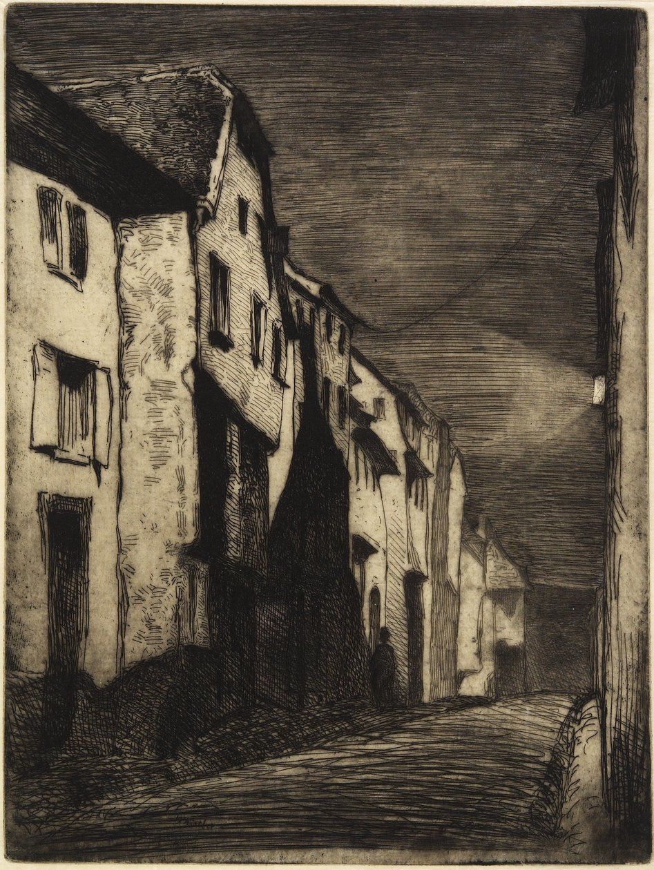 Ulica w Saverne z Twelve Etchings from Nature, 1858 autorstwa James Abbott McNeill Whistler