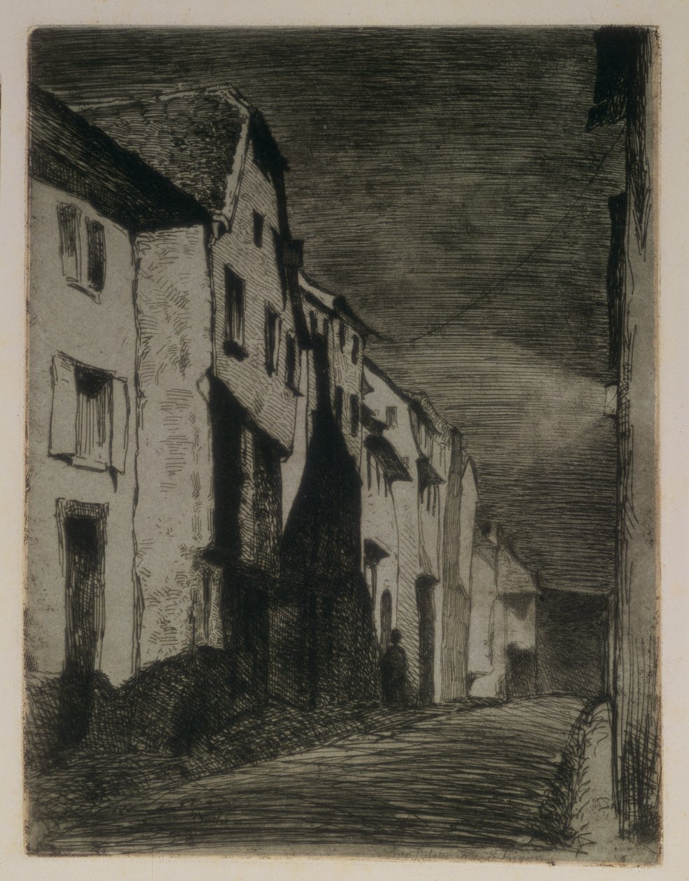 Ulica w Saverne, 1858 autorstwa James Abbott McNeill Whistler