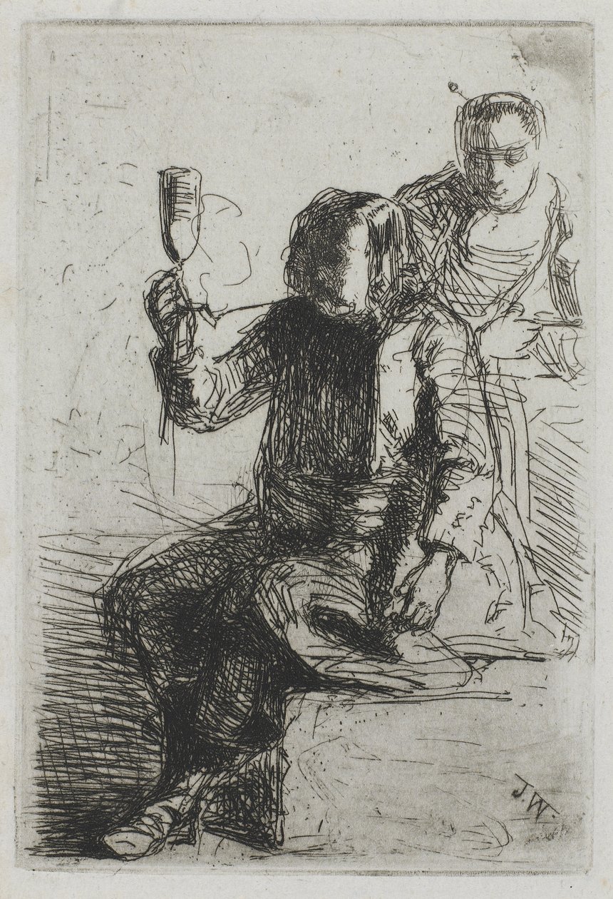Holender trzymający kieliszek, ok. 1857 (akwaforta na papierze) autorstwa James Abbott McNeill Whistler