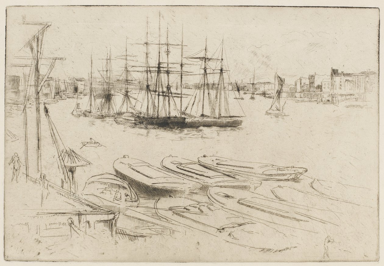 Duży basen, ok. 1879 (akwaforta na papierze) autorstwa James Abbott McNeill Whistler