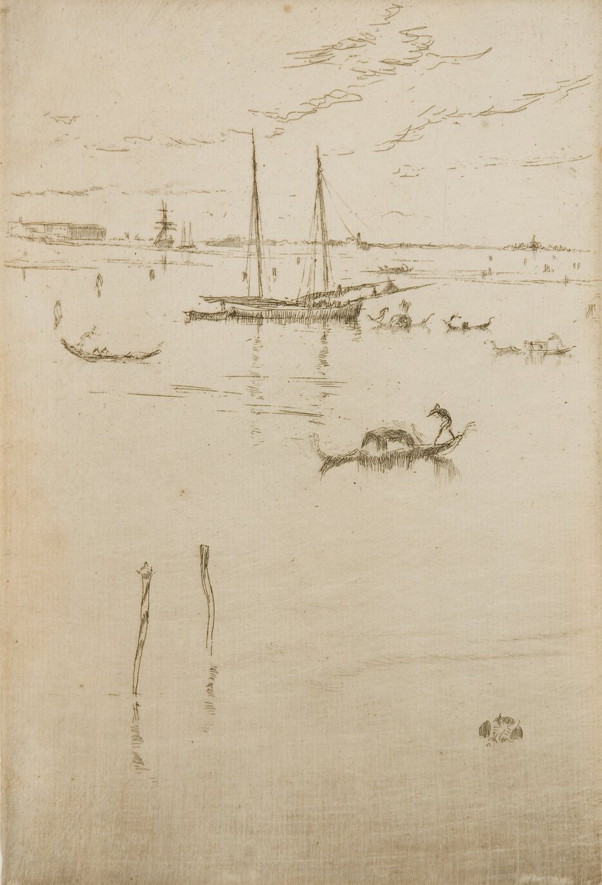Mała Laguna z Dwunastu Rycin, znana również jako Pierwszy Zestaw Wenecki autorstwa James Abbott McNeill Whistler