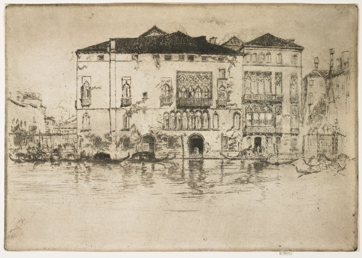 Pałace z pierwszego planu weneckiego, 1879-1880 autorstwa James Abbott McNeill Whistler