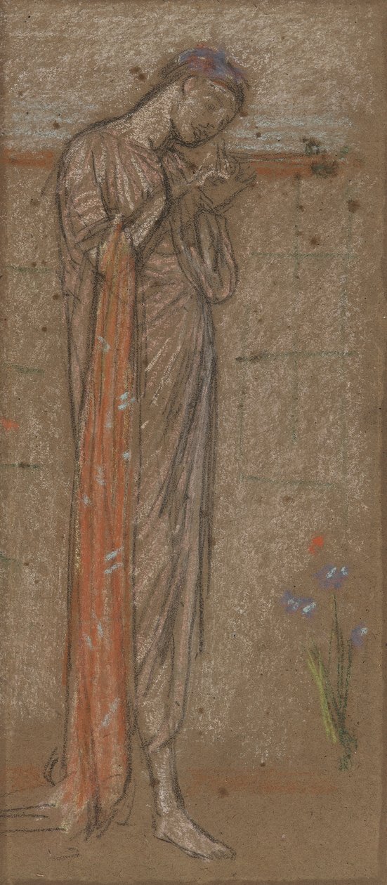 Purpurowa tęczówka, 1871-72 (kreda i pastel na brązowym papierze) autorstwa James Abbott McNeill Whistler