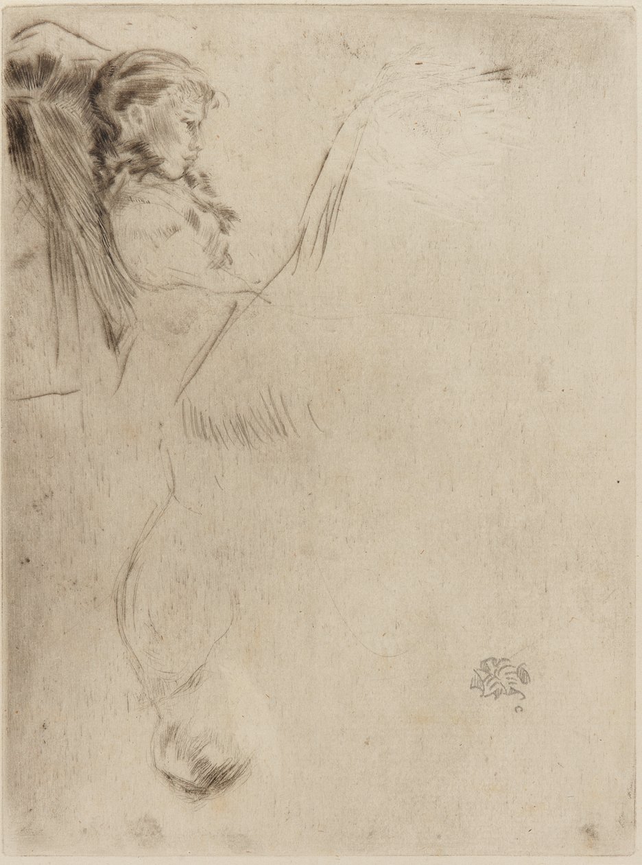 Dwa szkice (suchy punkt na papierze) autorstwa James Abbott McNeill Whistler
