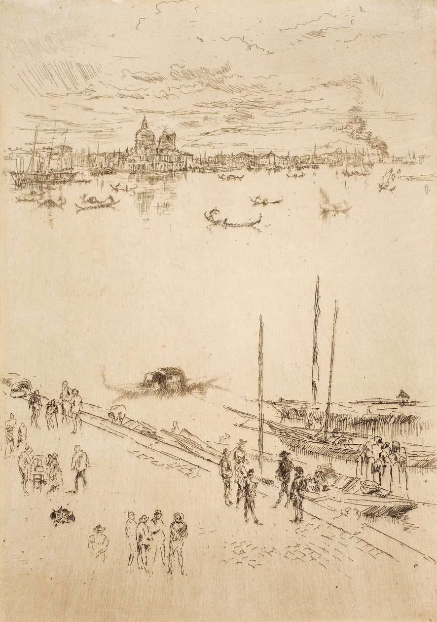 Pionowa Wenecja, z Dwudziestu Sześciu Akwafort, znana również jako Drugi Zestaw Wenecki autorstwa James Abbott McNeill Whistler