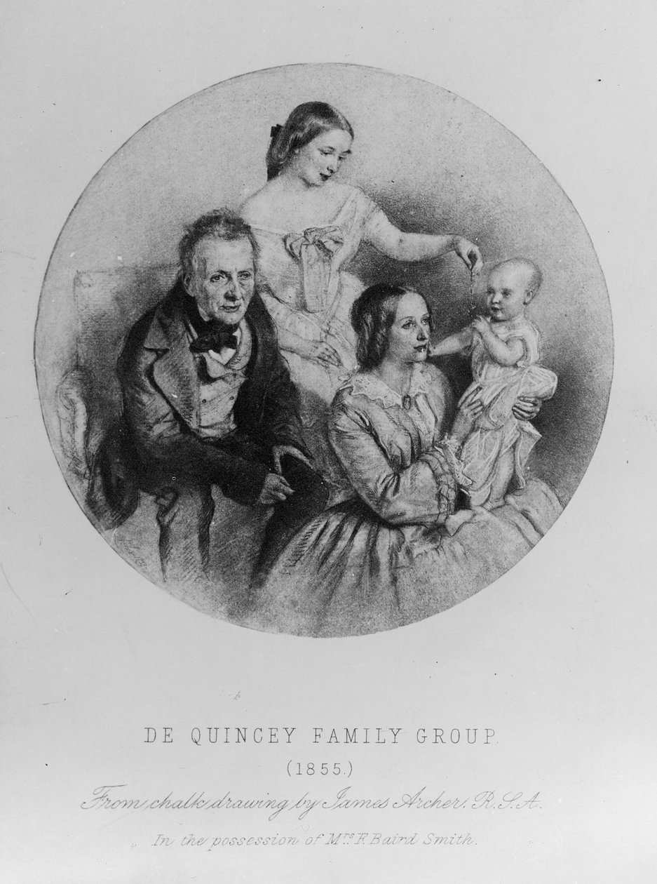 Thomas de Quincey i jego rodzina, 1855 autorstwa James Archer