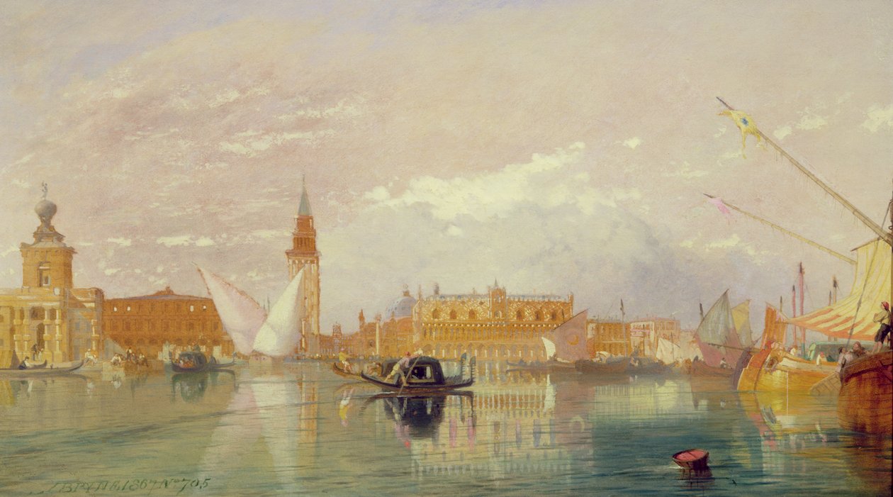 Widok na Wenecję, 1867 autorstwa James Baker Pyne