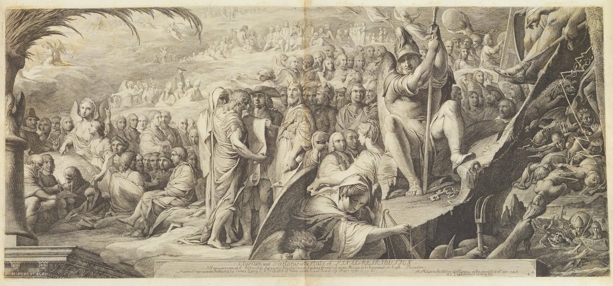 Elizjum i Sartar lub stan ostatecznej zemsty, 1791 autorstwa James Barry