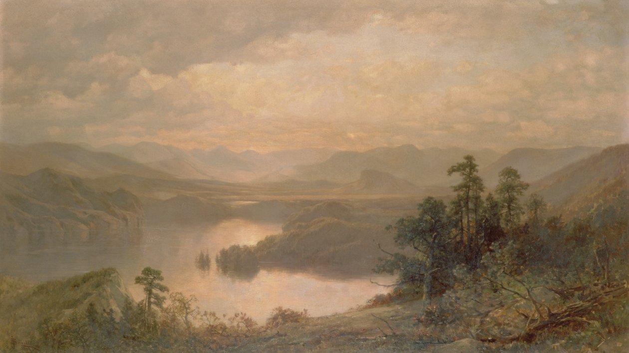 Lake Placid i góry Adirondack z Whiteface, 1878 autorstwa James David Smillie