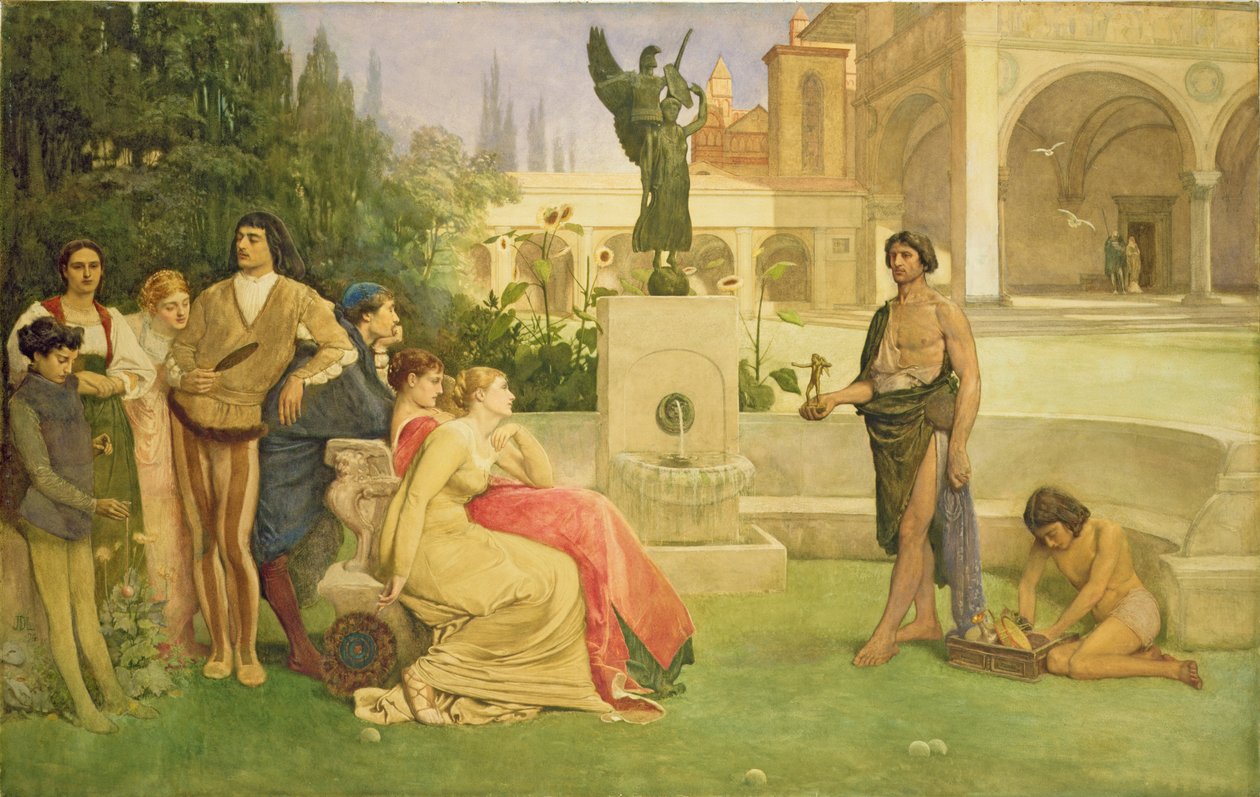 Sprzedawca statuetek, 1874 autorstwa James Dromgole Linton