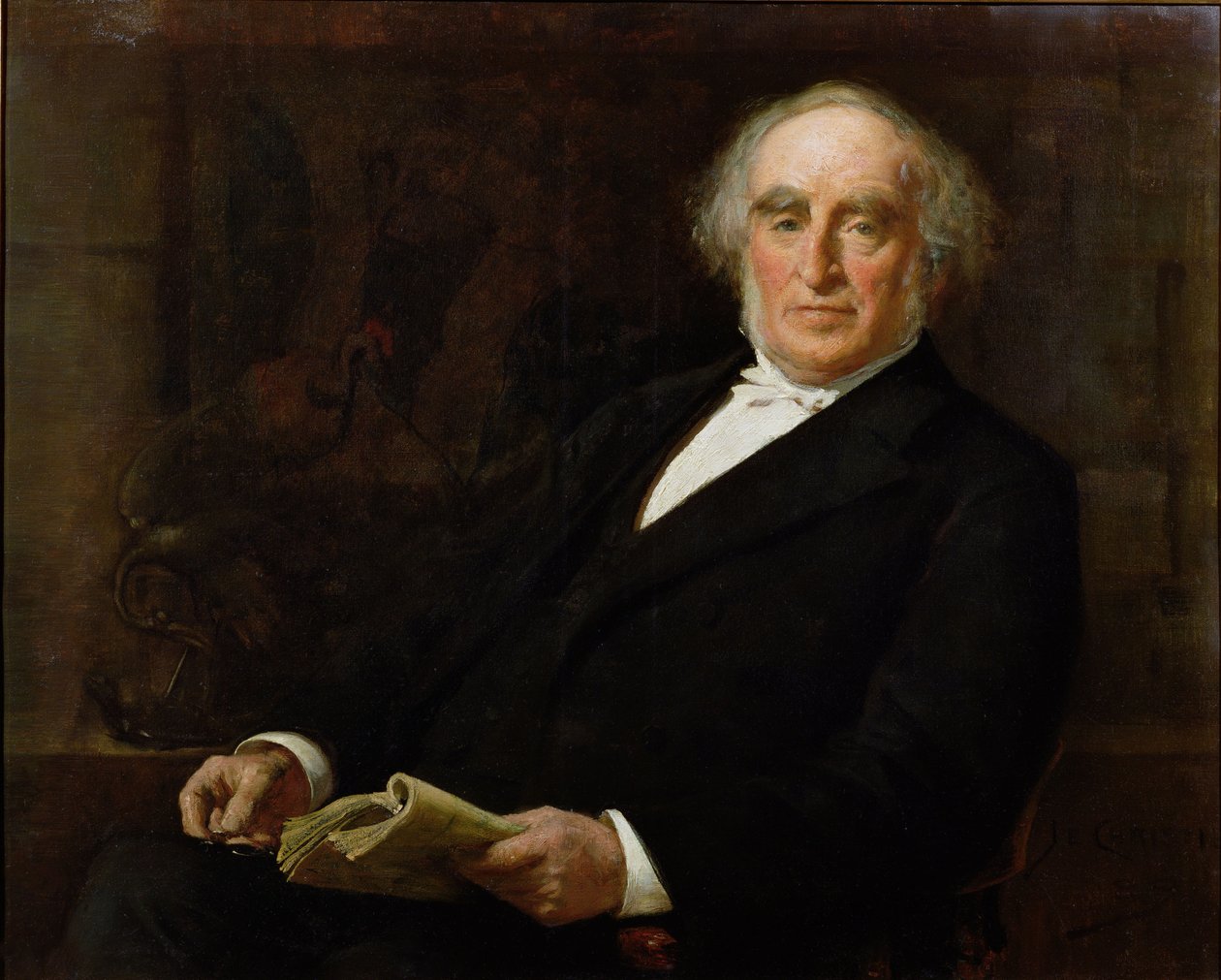 Portret profesora Jamesa Legge (1815-97) Pierwszy profesor języka chińskiego w Oksfordzie i członek Corpus Christi College w Oksfordzie autorstwa James Elder Christie