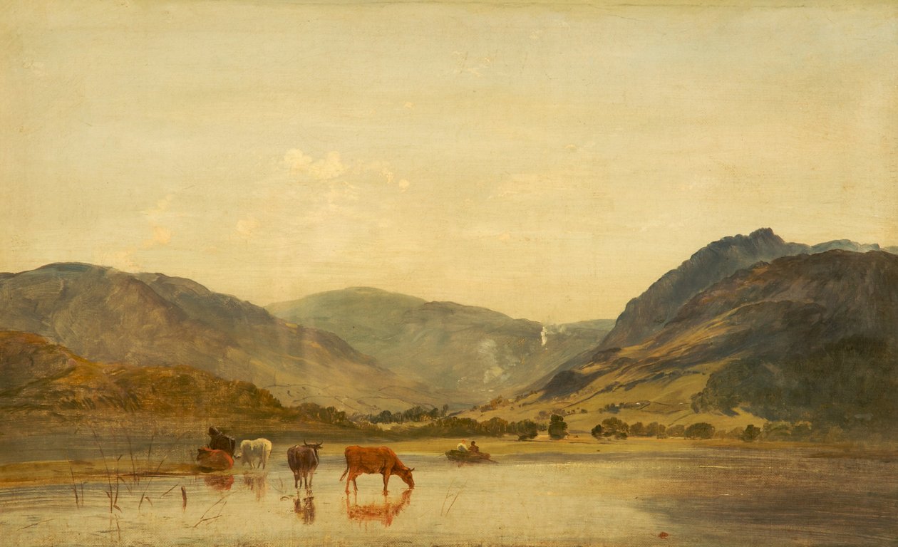 Scena nad jeziorem, ok. 1860-70 autorstwa Francis Danby